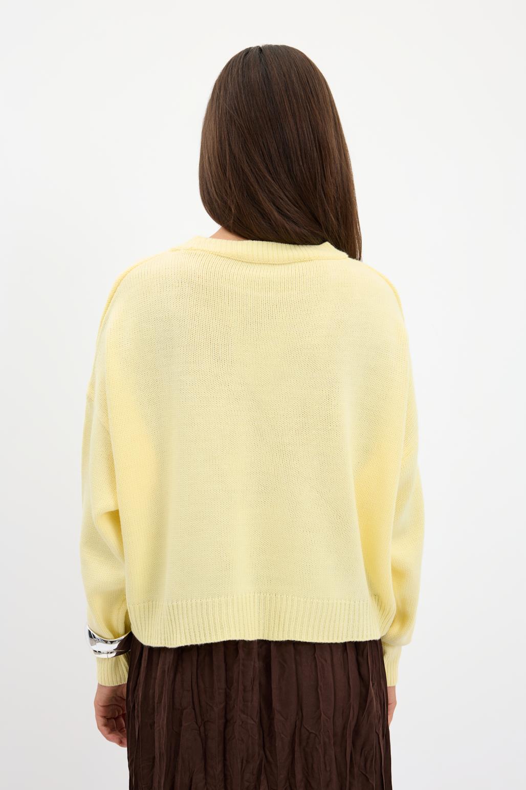 Basic Triko Kazak Sarı