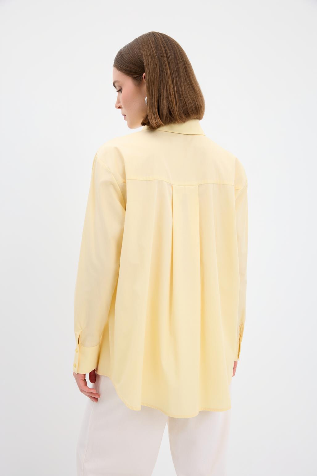 Cotton Basic Gömlek Sarı