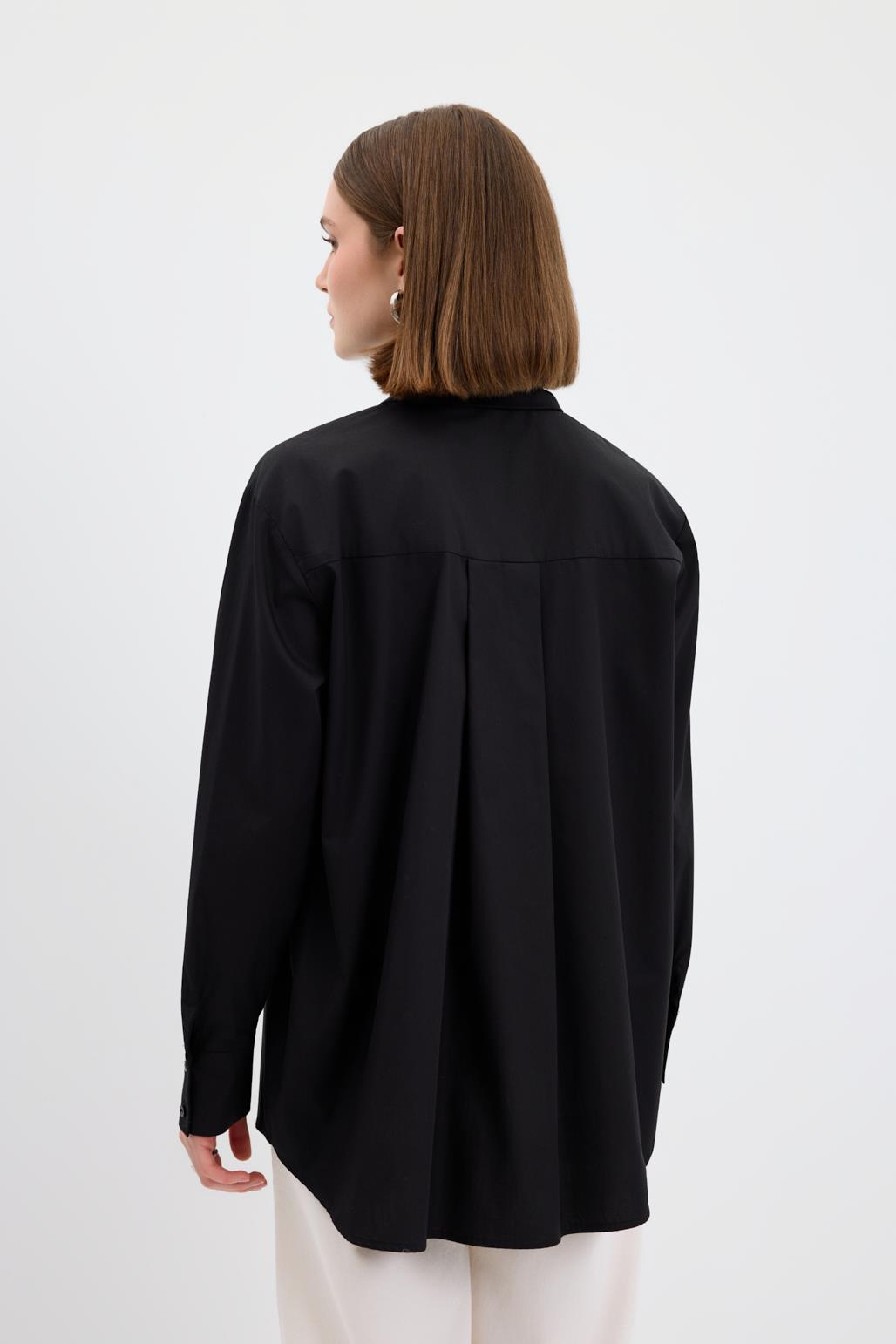 Cotton Basic Gömlek Siyah