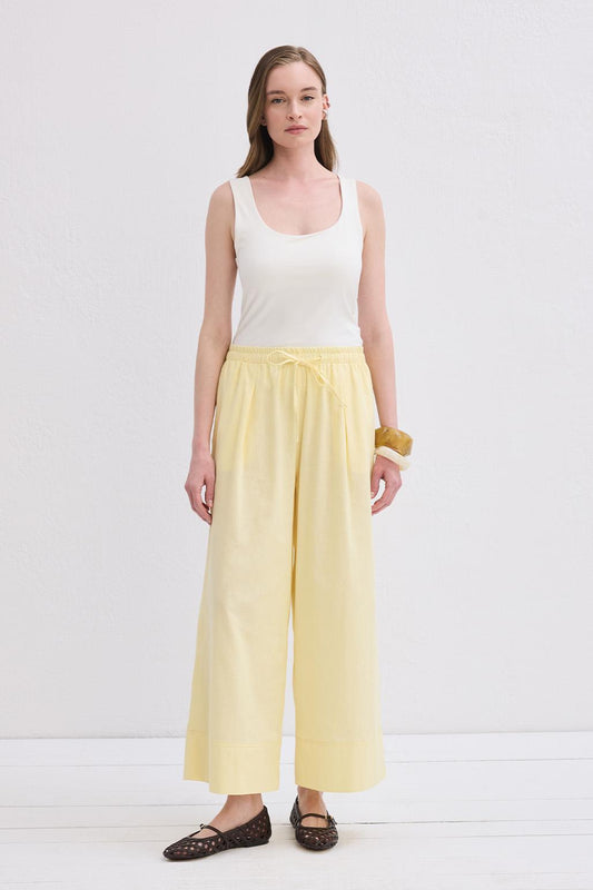 Doren Keten Pantolon Limon Sarısı