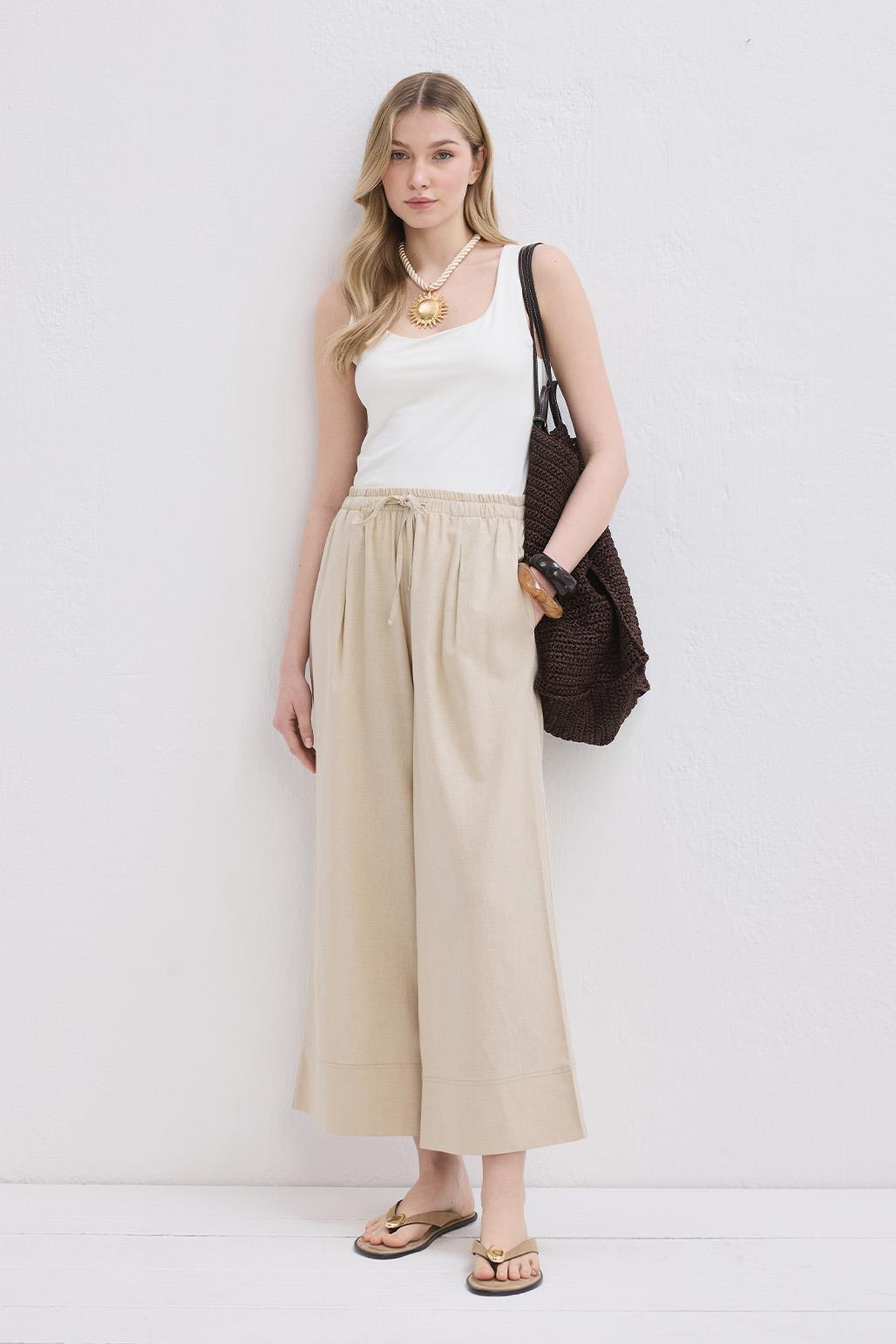 Doren Keten Pantolon Naturel