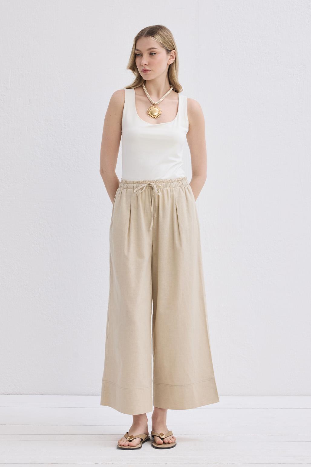 Doren Keten Pantolon Naturel