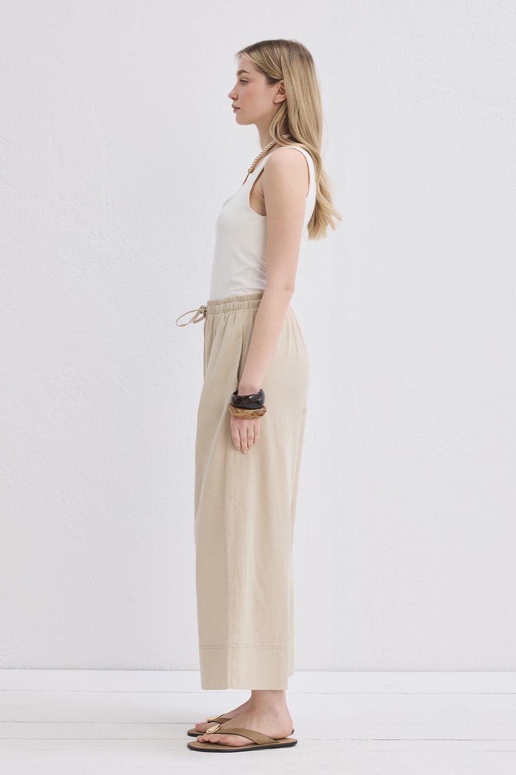 Doren Keten Pantolon Naturel