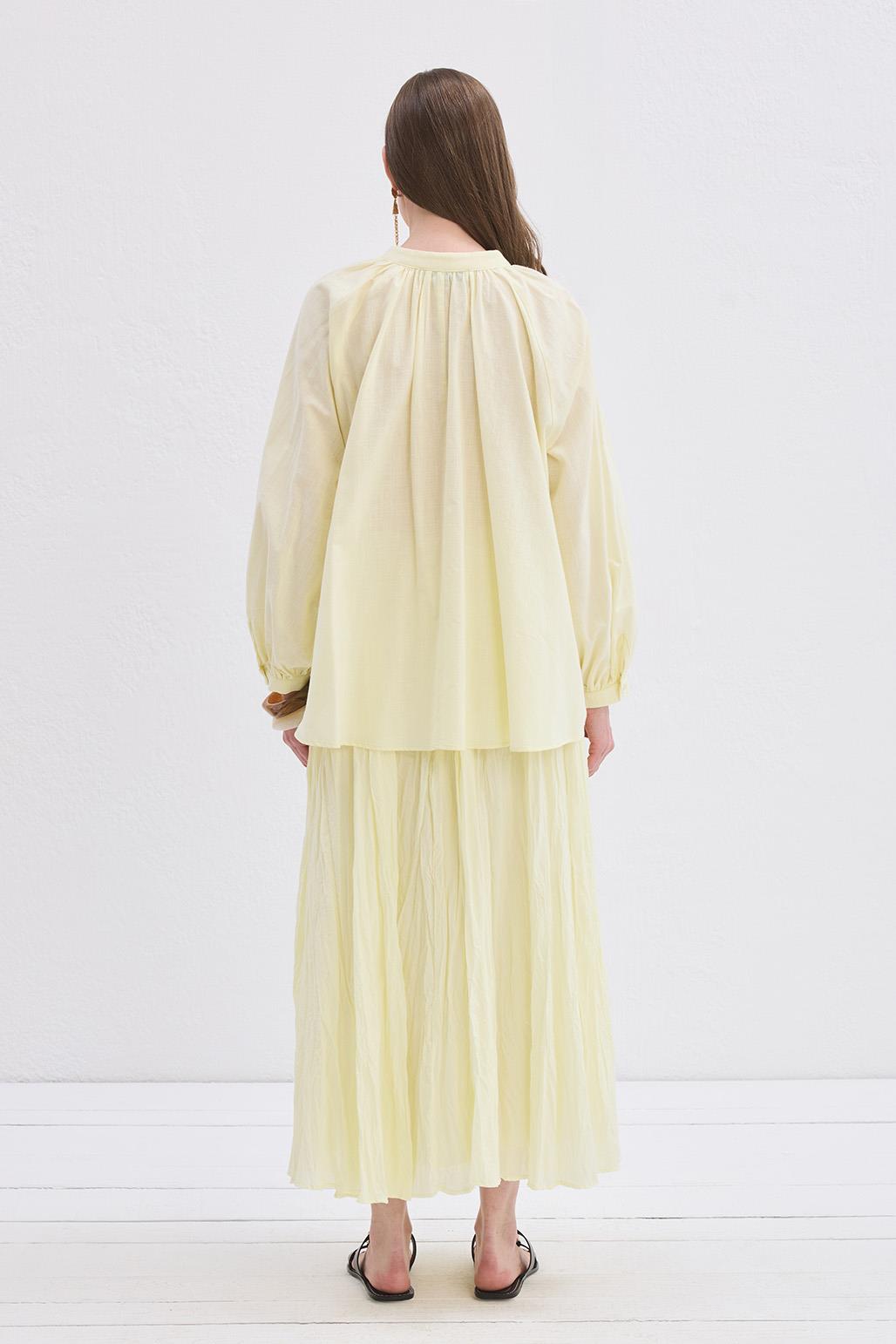 Flam Keten Gömlek Sarı