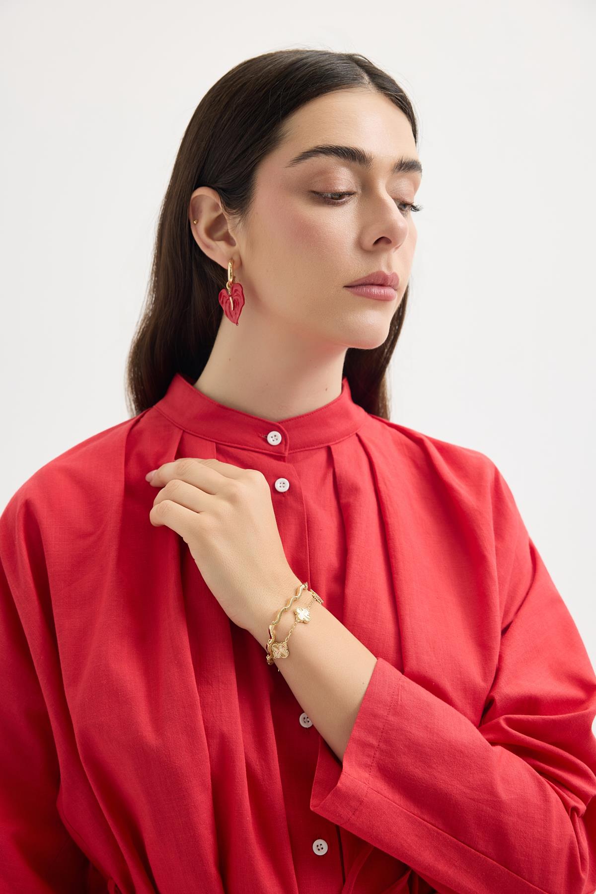 Kıvrımlı Bileklik Gold