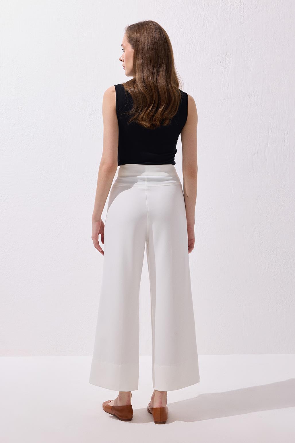 Nicol Dikişli Pantolon Ekru