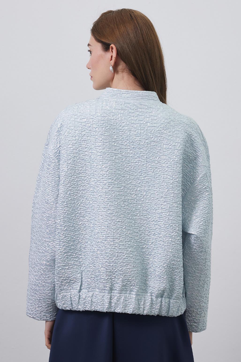 Niola Tafta Jakar Ceket Silver