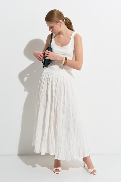 Nora Piliseli Etek Ekru