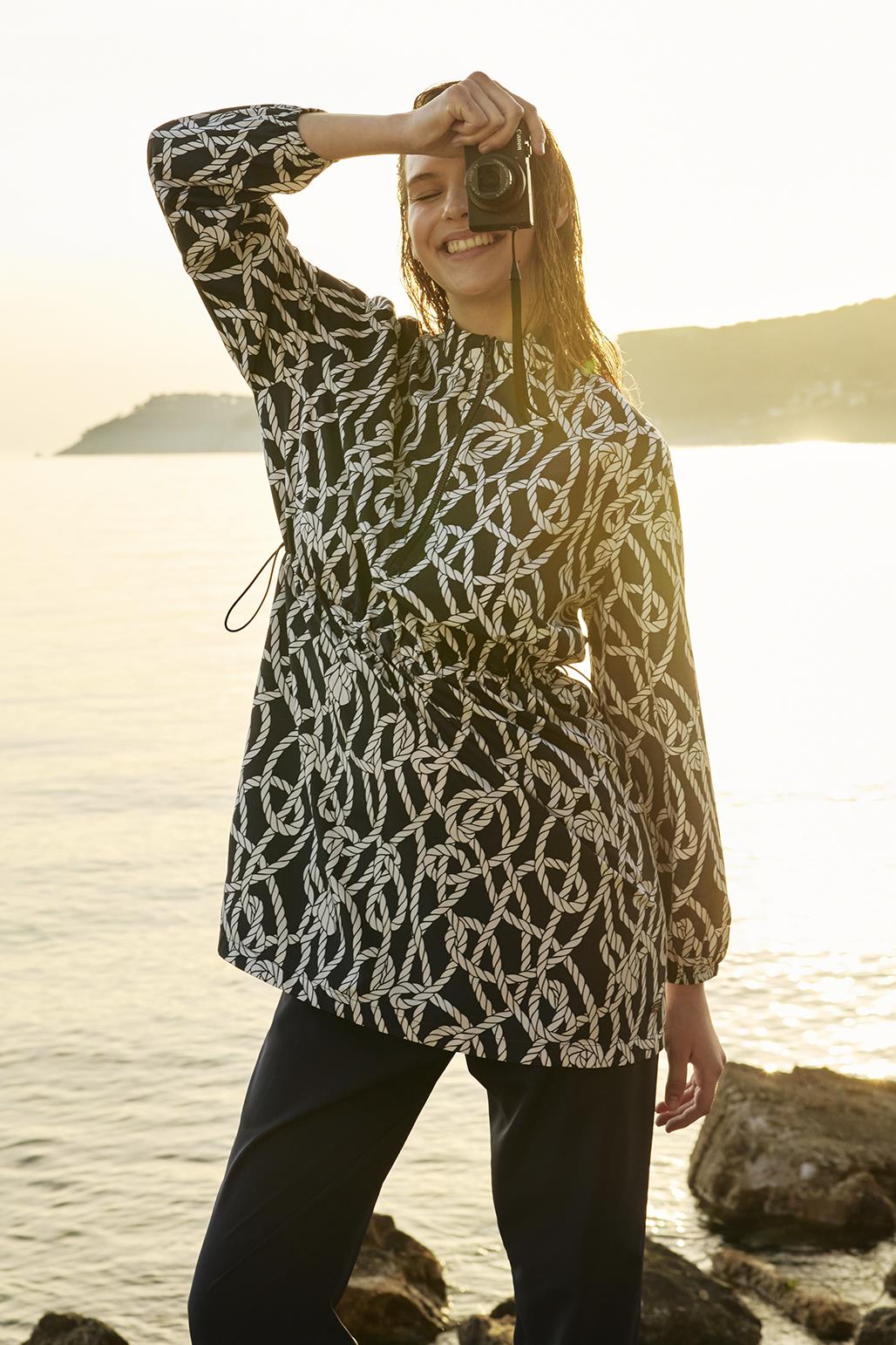 Beli Büzgülü Tesettür Mayo Takımı