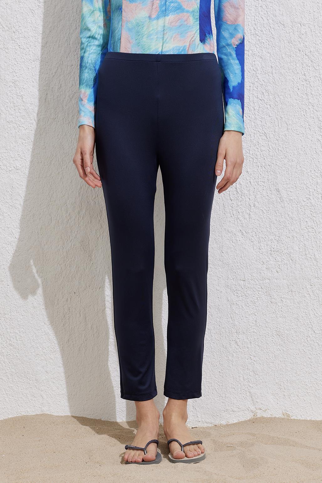 Boru Paça Tesettür Mayo Pantolon Lacivert