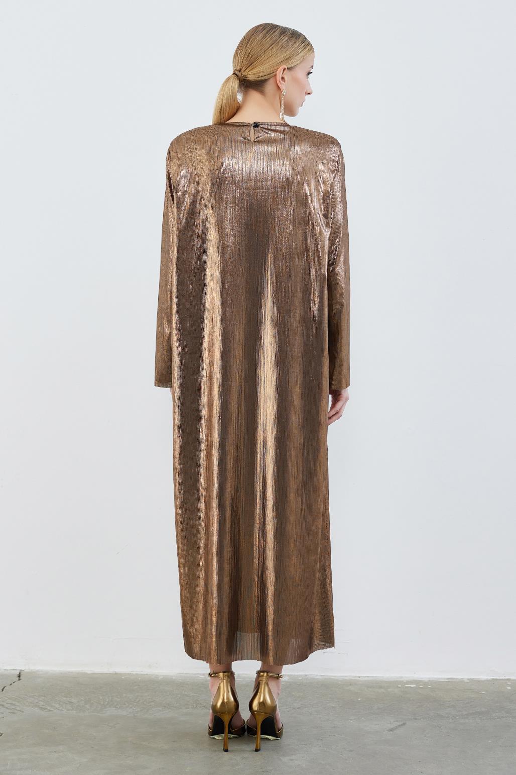 Tiana Vatkalı Elbise Bakır