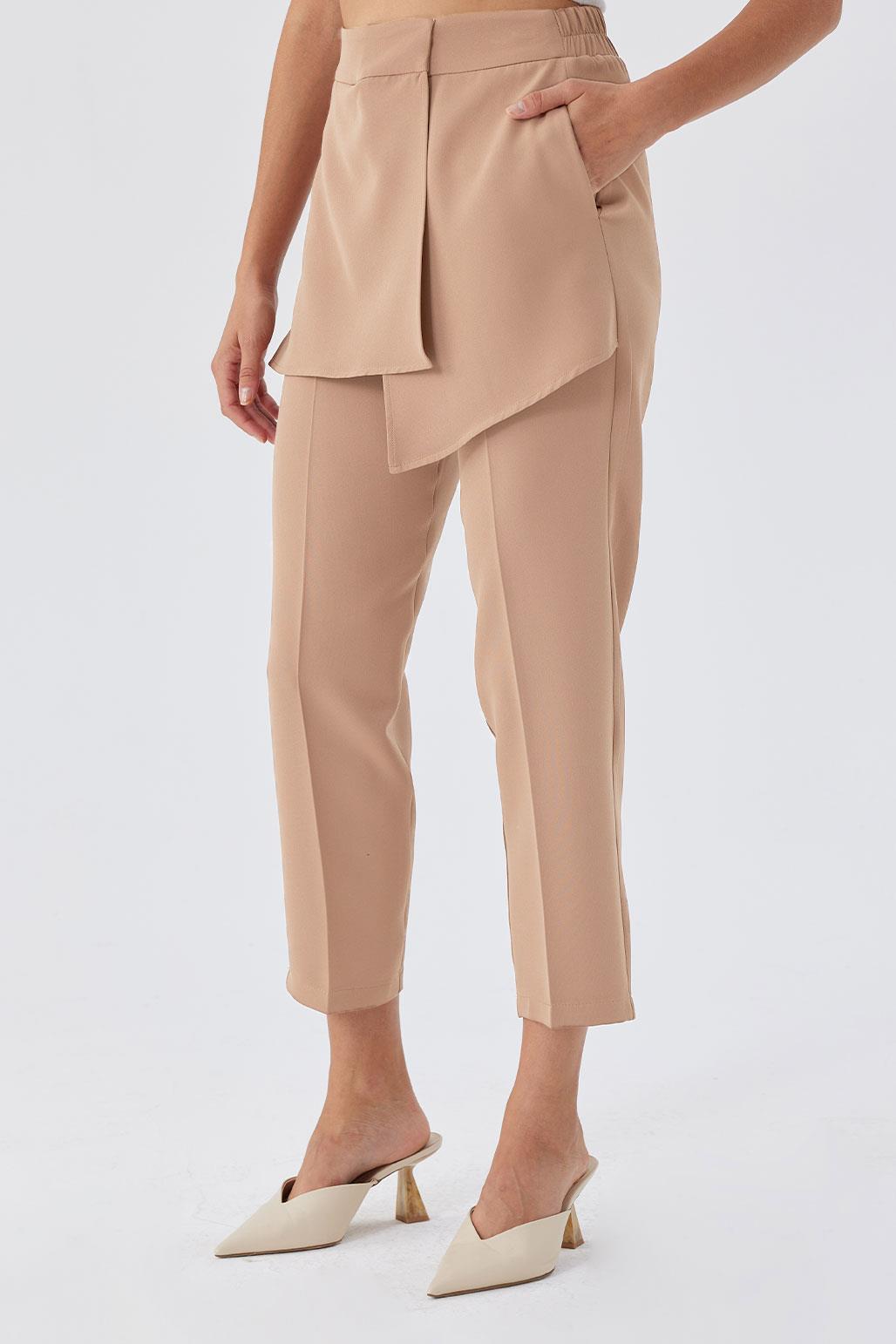 Asimetrik Pantolon Camel
