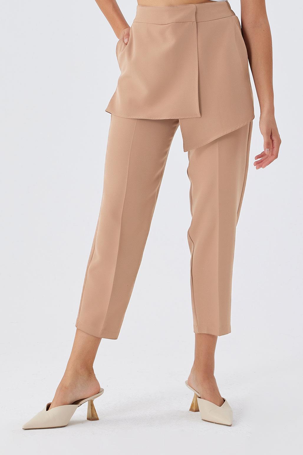 Asimetrik Pantolon Camel