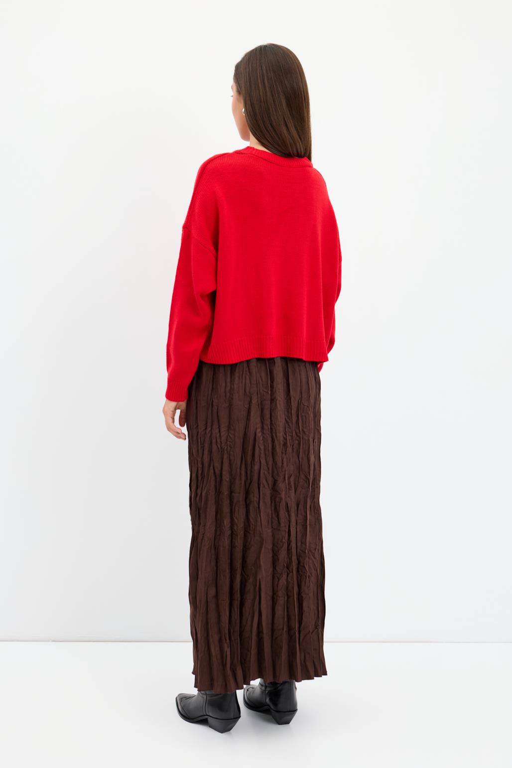 Basic Triko Kazak Kırmızı