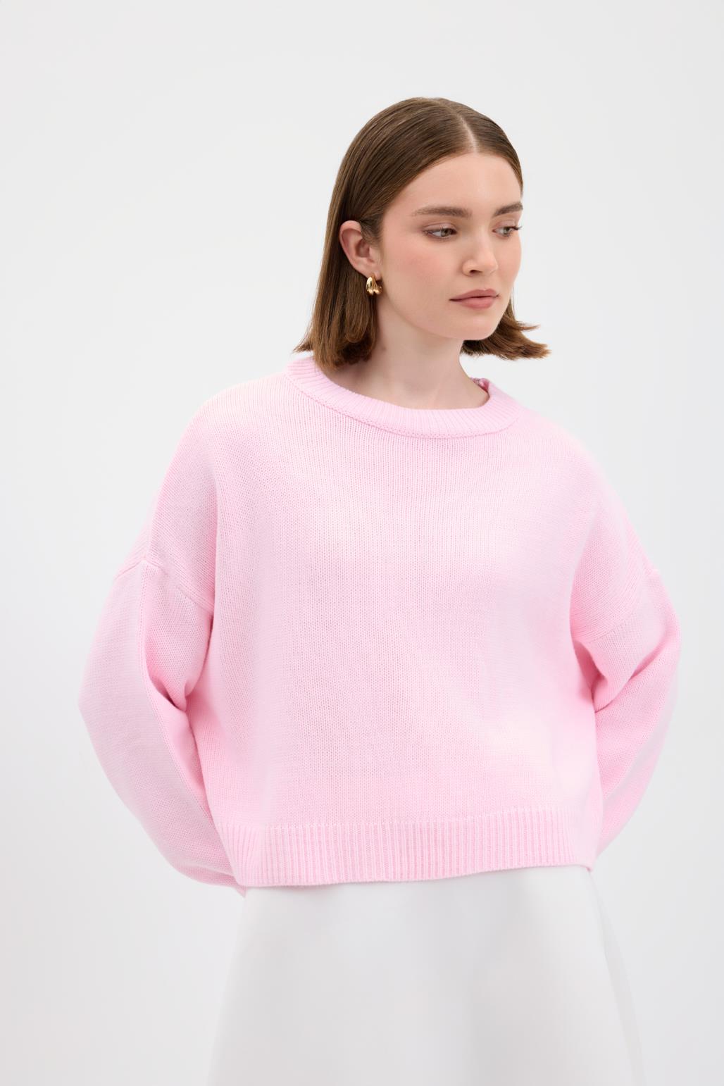 Basic Triko Kazak Pembe