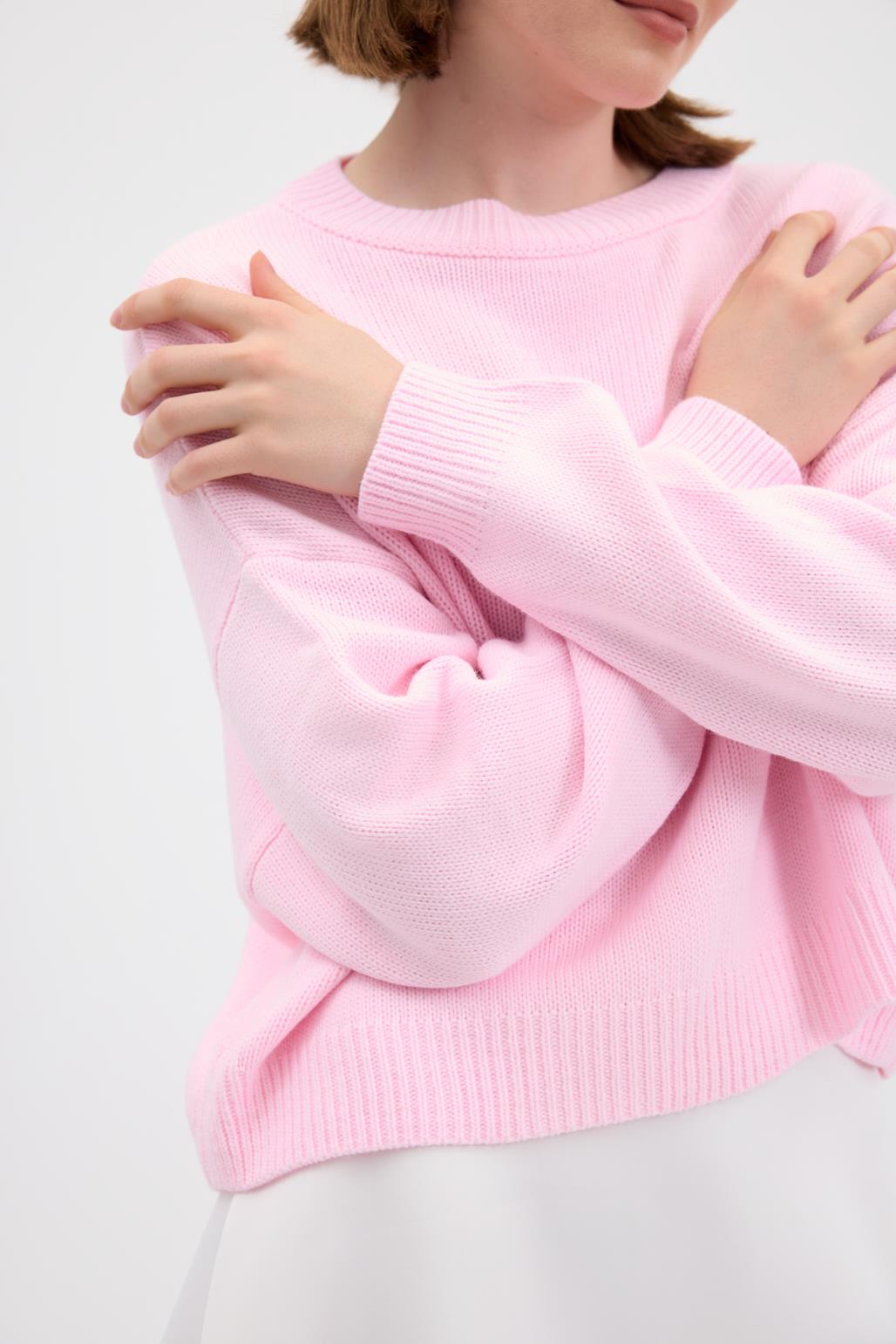 Basic Triko Kazak Pembe