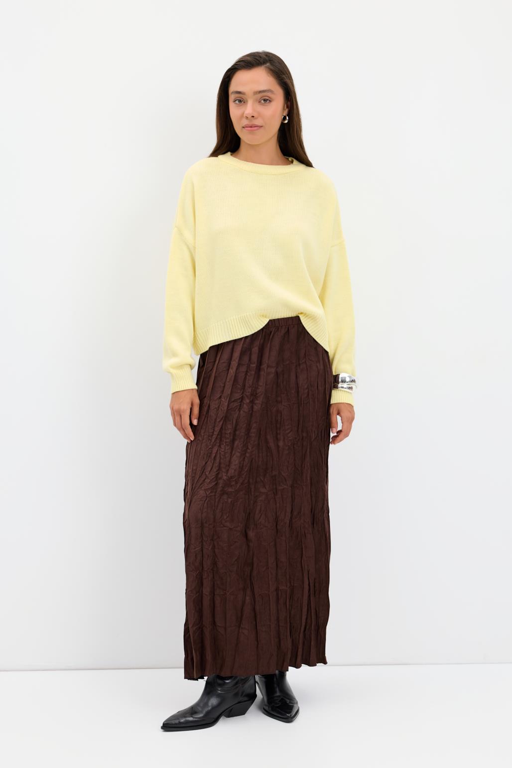 Basic Triko Kazak Sarı