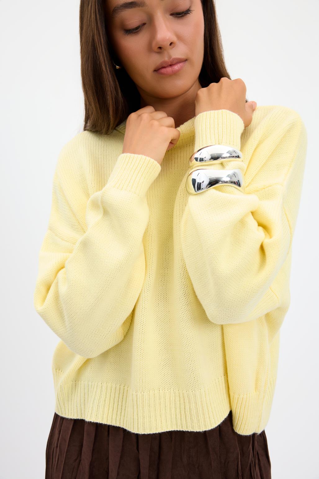 Basic Triko Kazak Sarı