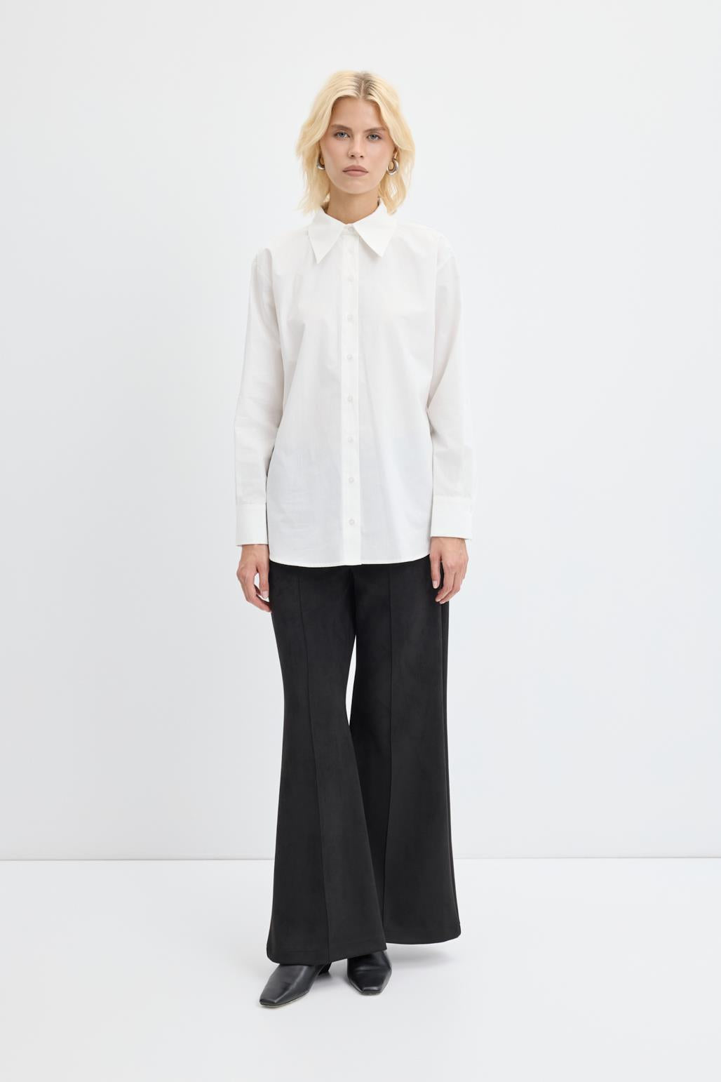 Cotton Basic Gömlek Ekru