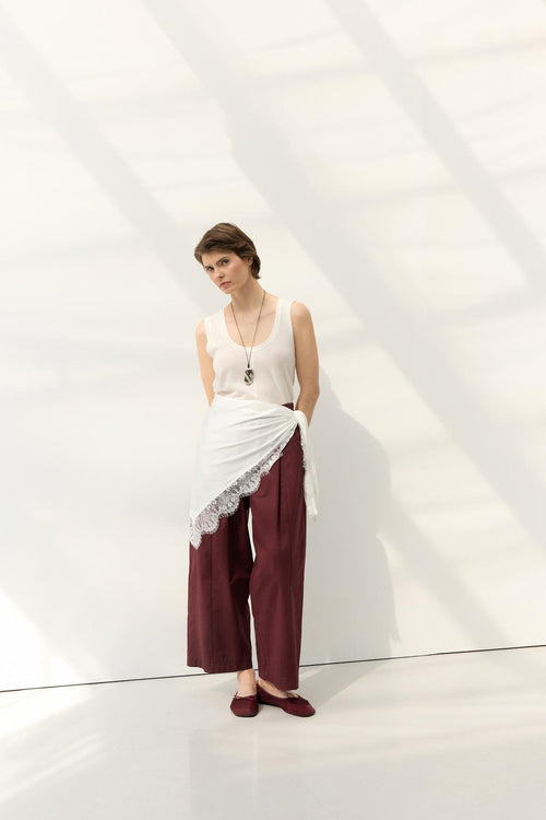 Dantel Şeritli Bel Aksesuarı Beyaz