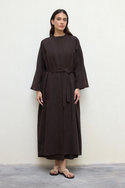 Dena İkili Abaya Takım Kahve