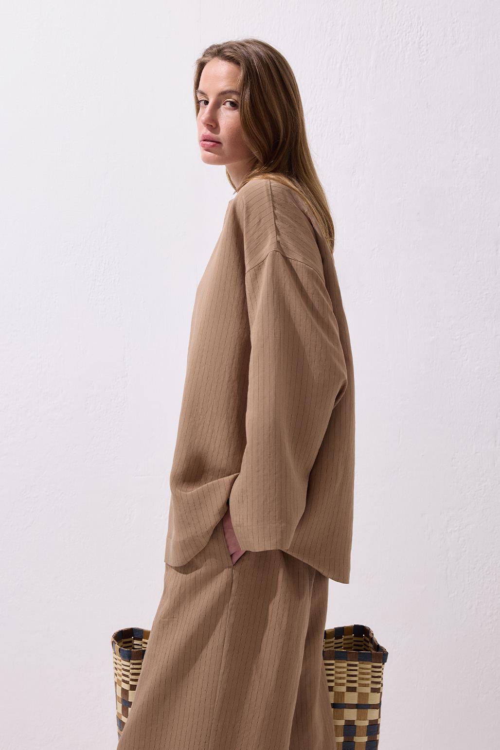 Dory Modal Bluz Pantolon Takım Camel