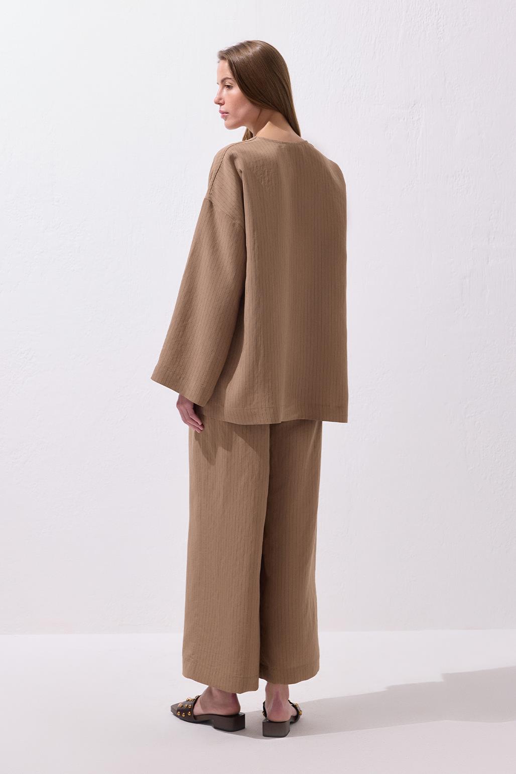 Dory Modal Bluz Pantolon Takım Camel