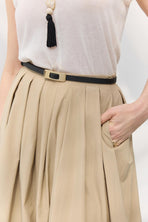 Gold Dikdörtgen Tokalı Kemer Siyah