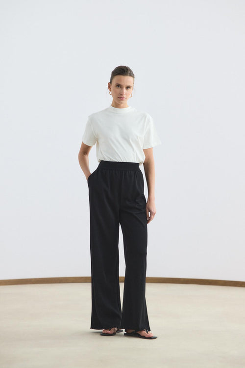 İnce Triko Pantolon Siyah