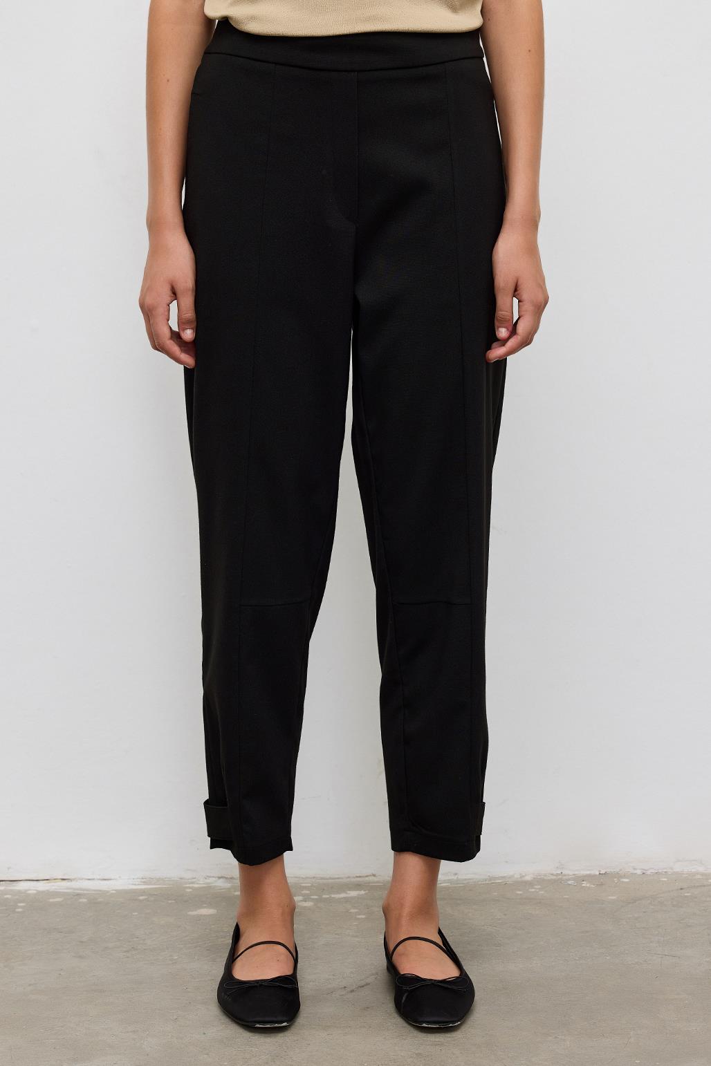 Jogger Çıtçıtlı Pantolon Siyah