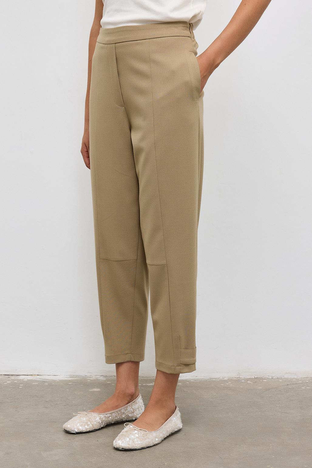 Jogger Çıtçıtlı Pantolon Vizon