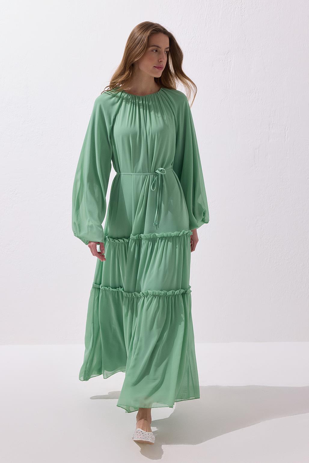 Julie Uzun Elbise Mint