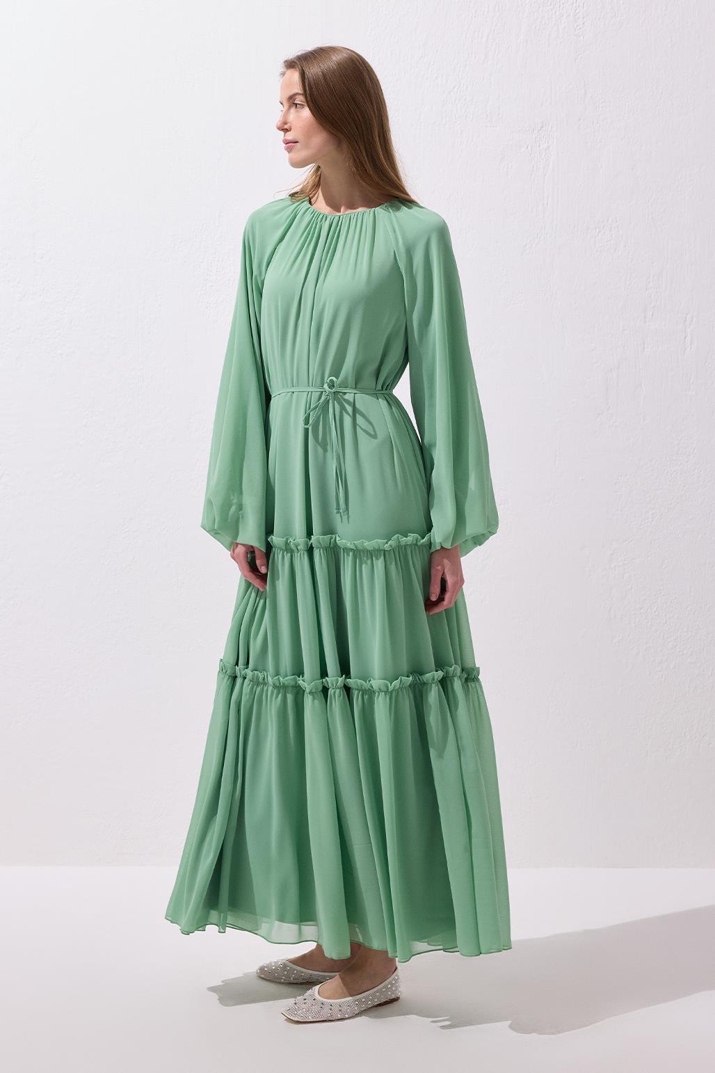Julie Uzun Elbise Mint