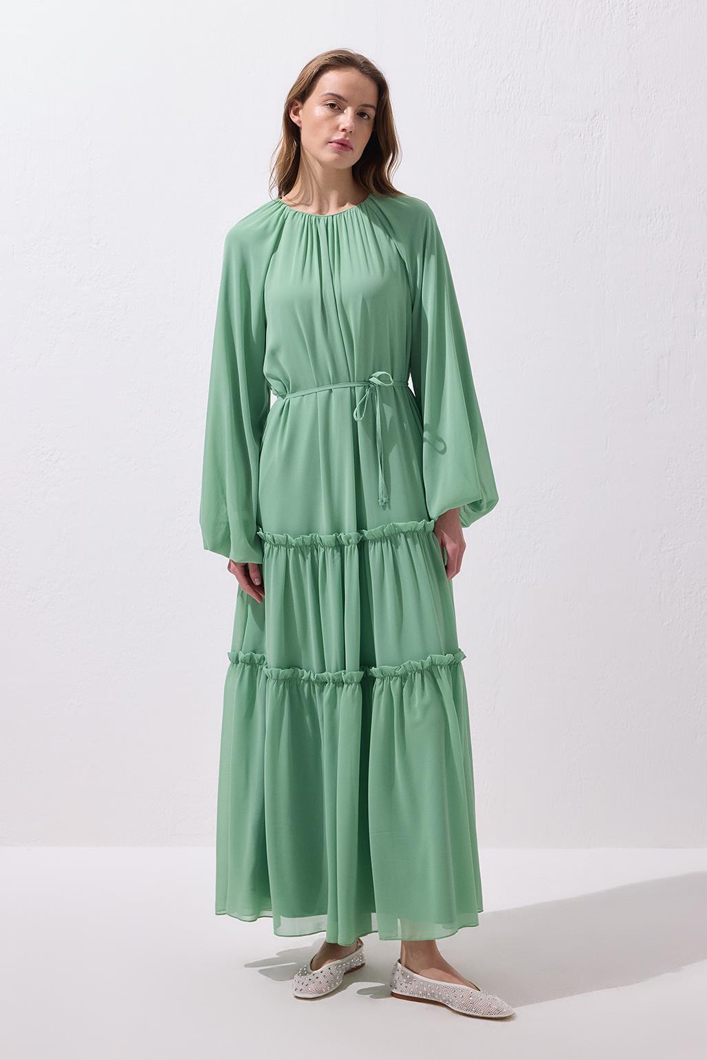 Julie Uzun Elbise Mint