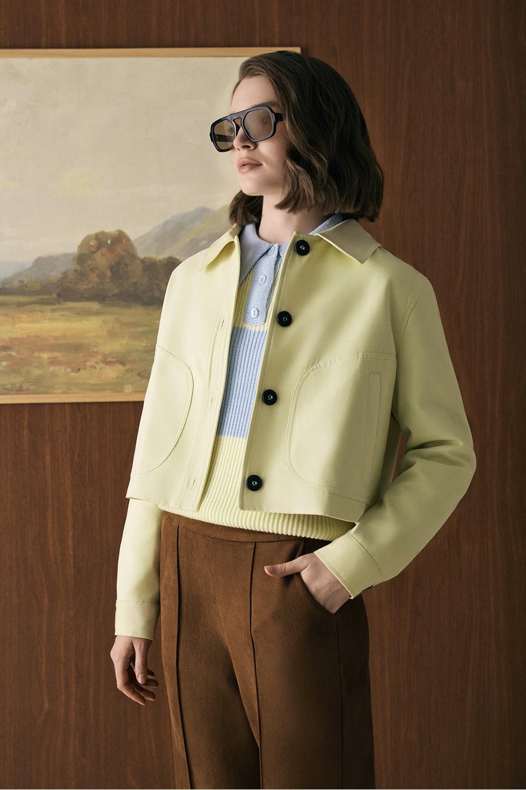 Kısa Süet Ceket Sarı