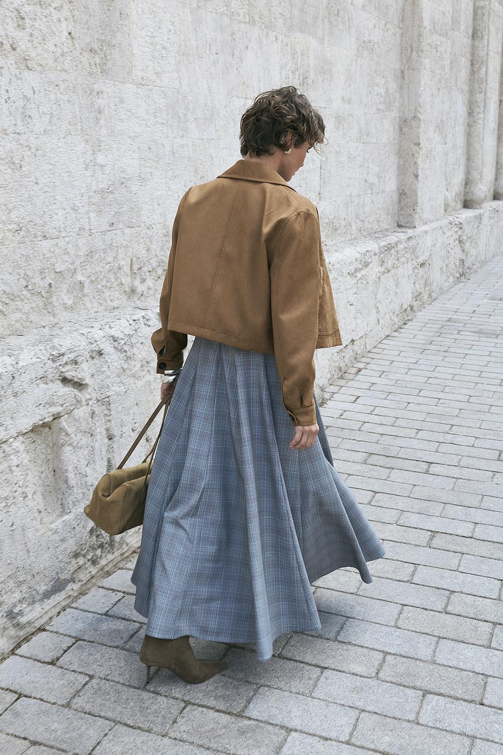 Kısa Süet Ceket Taba