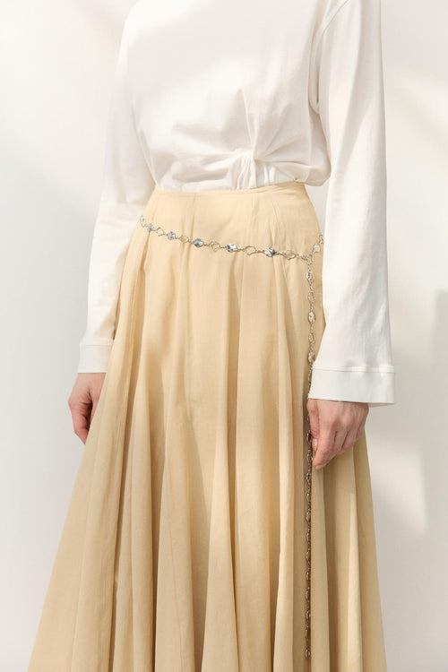 Kıvrımlı Ayarlanabilir Kemer Gümüş