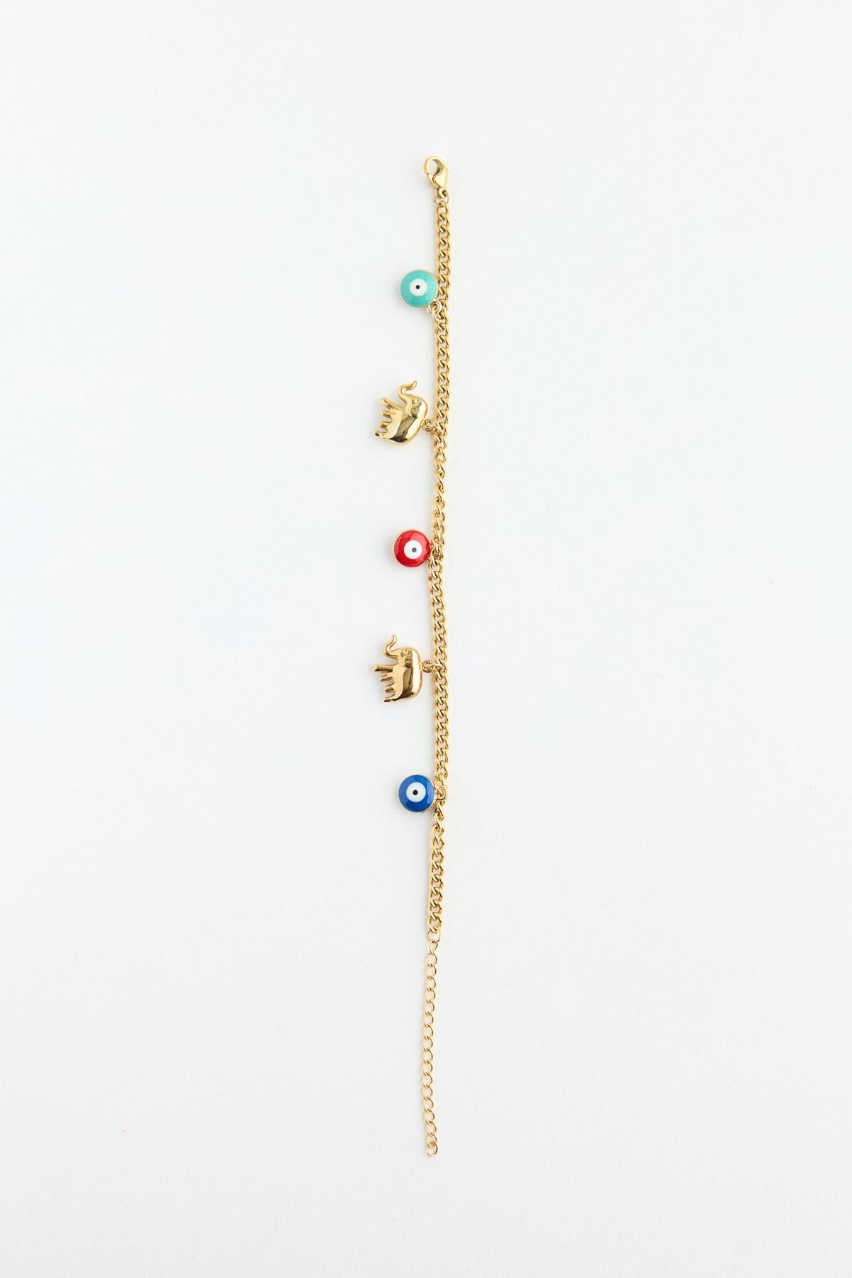 Lucky Renkli Charm Bileklik Gold
