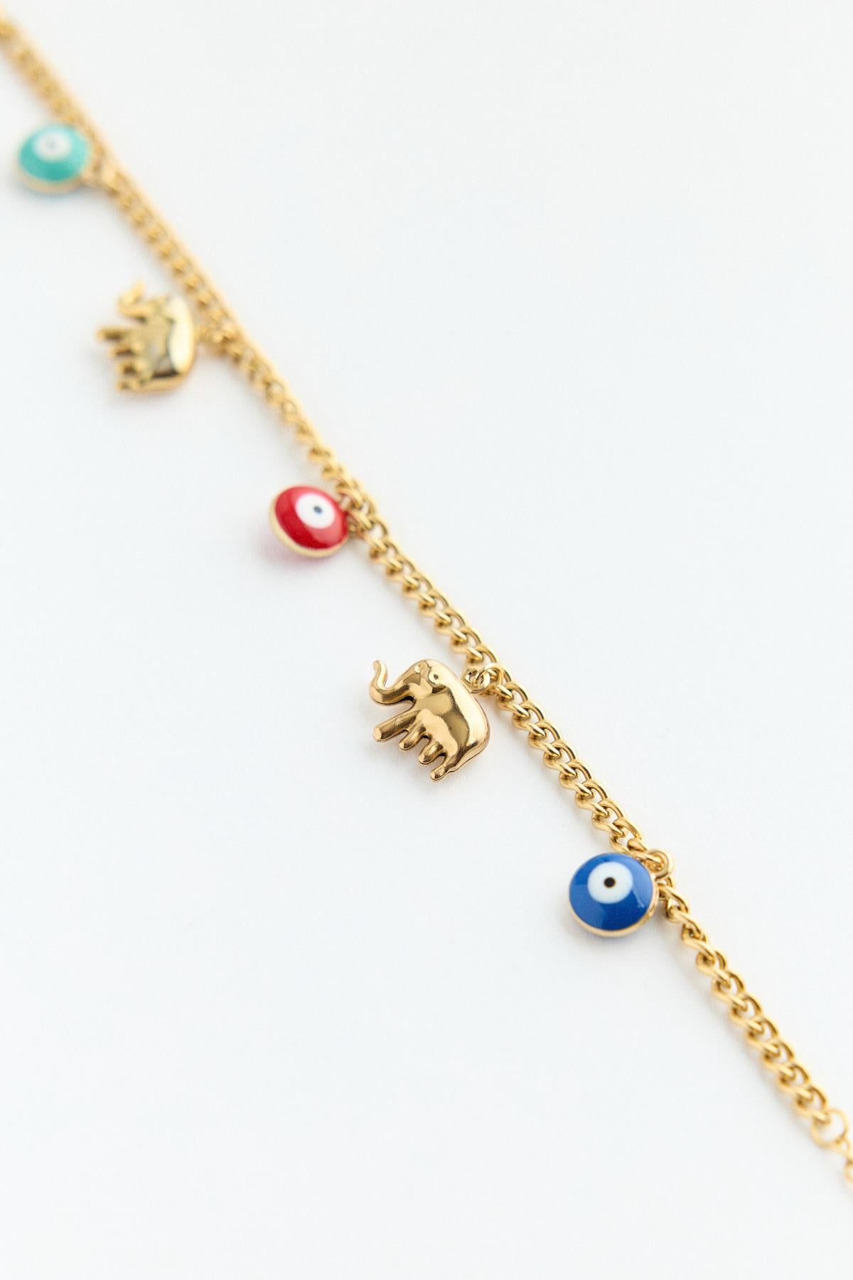 Lucky Renkli Charm Bileklik Gold
