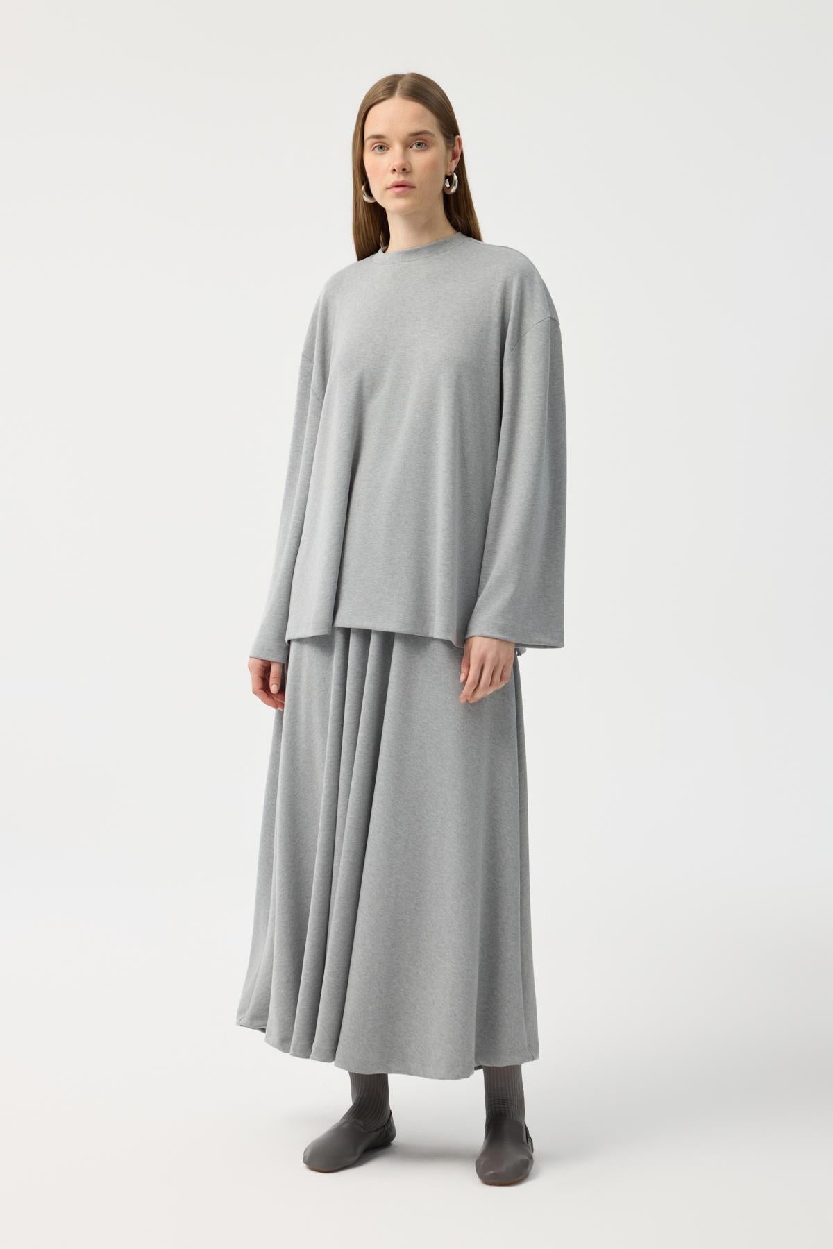 Modal Cupra Etek Takım Gri Melanj