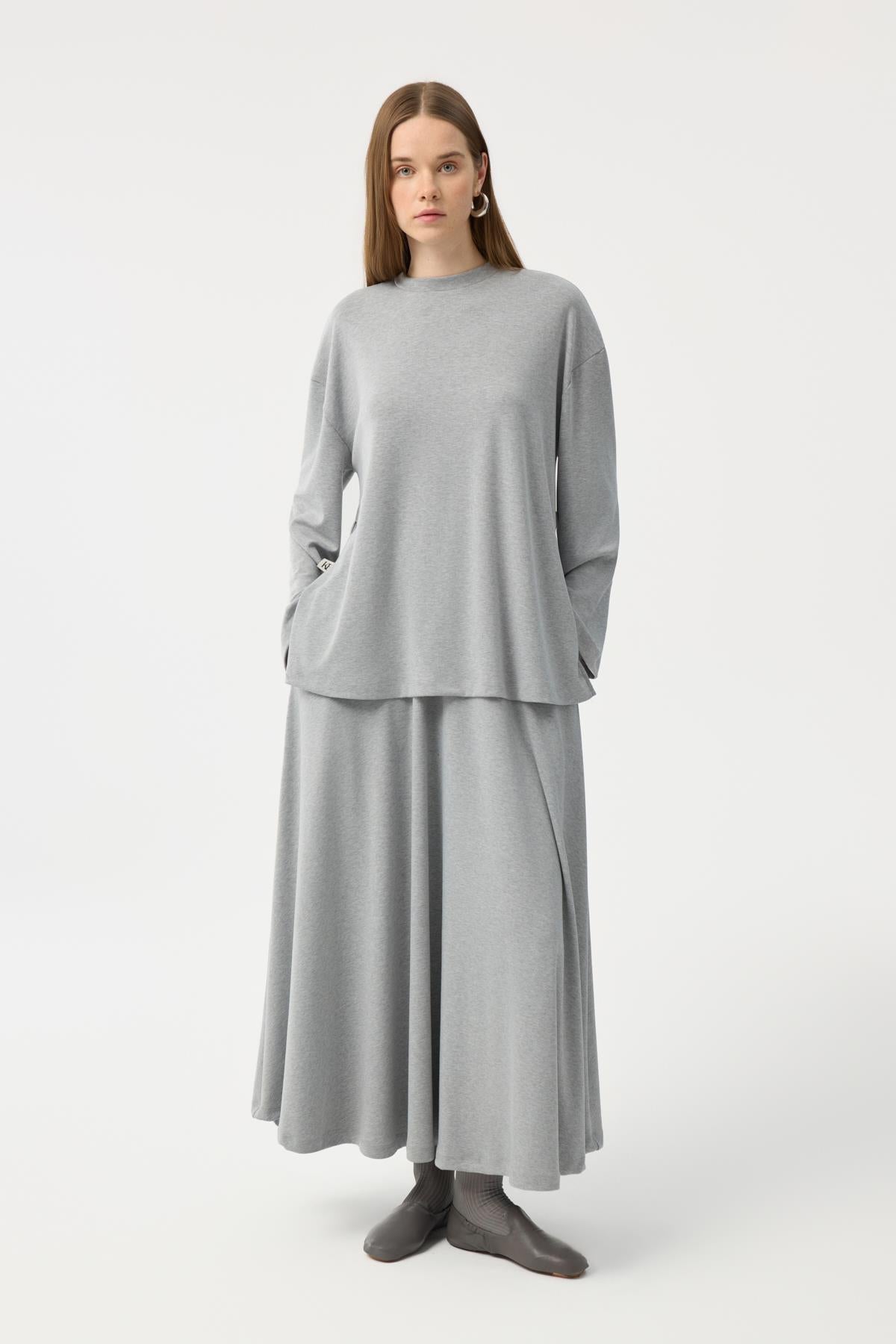 Modal Cupra Etek Takım Gri Melanj