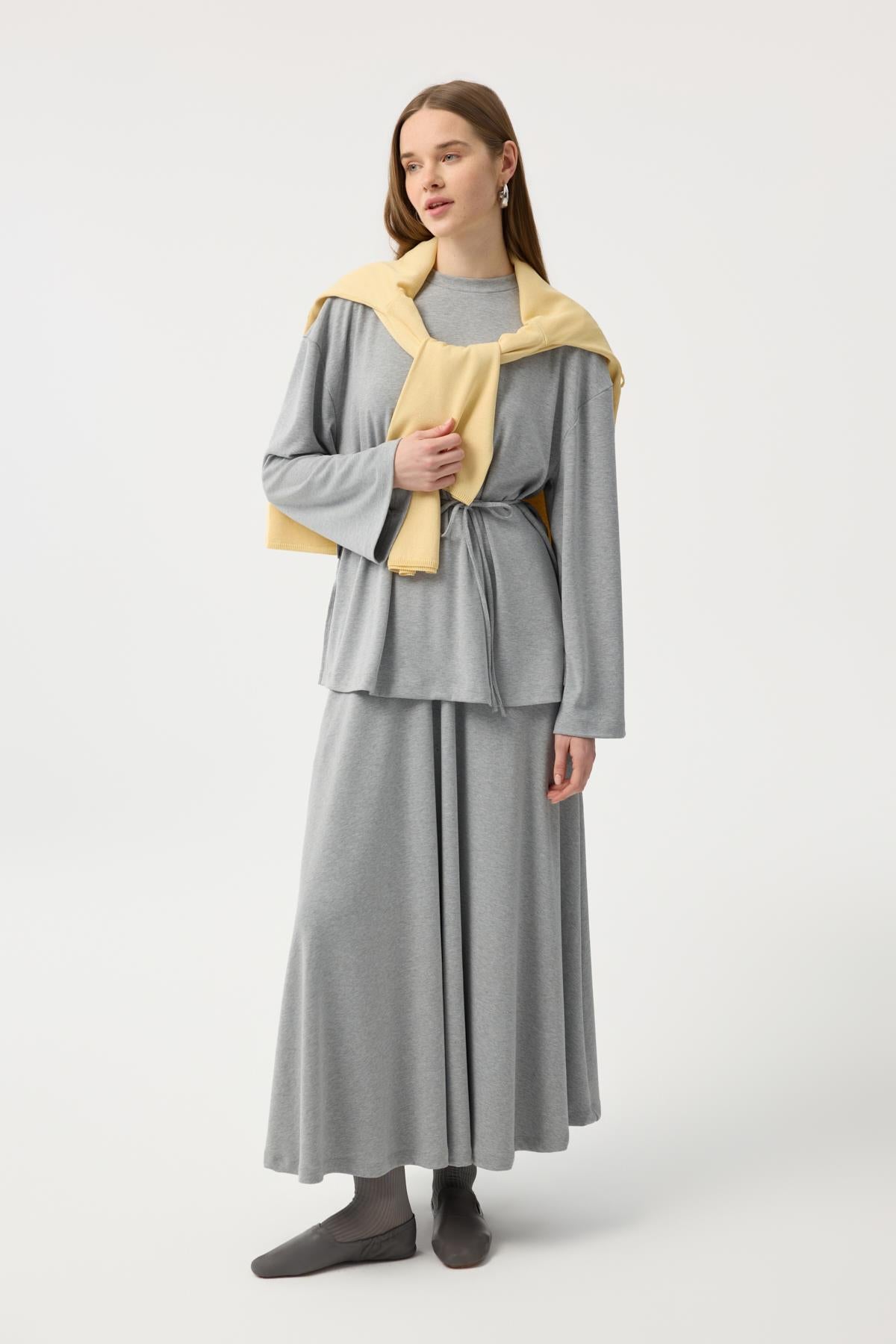 Modal Cupra Etek Takım Gri Melanj