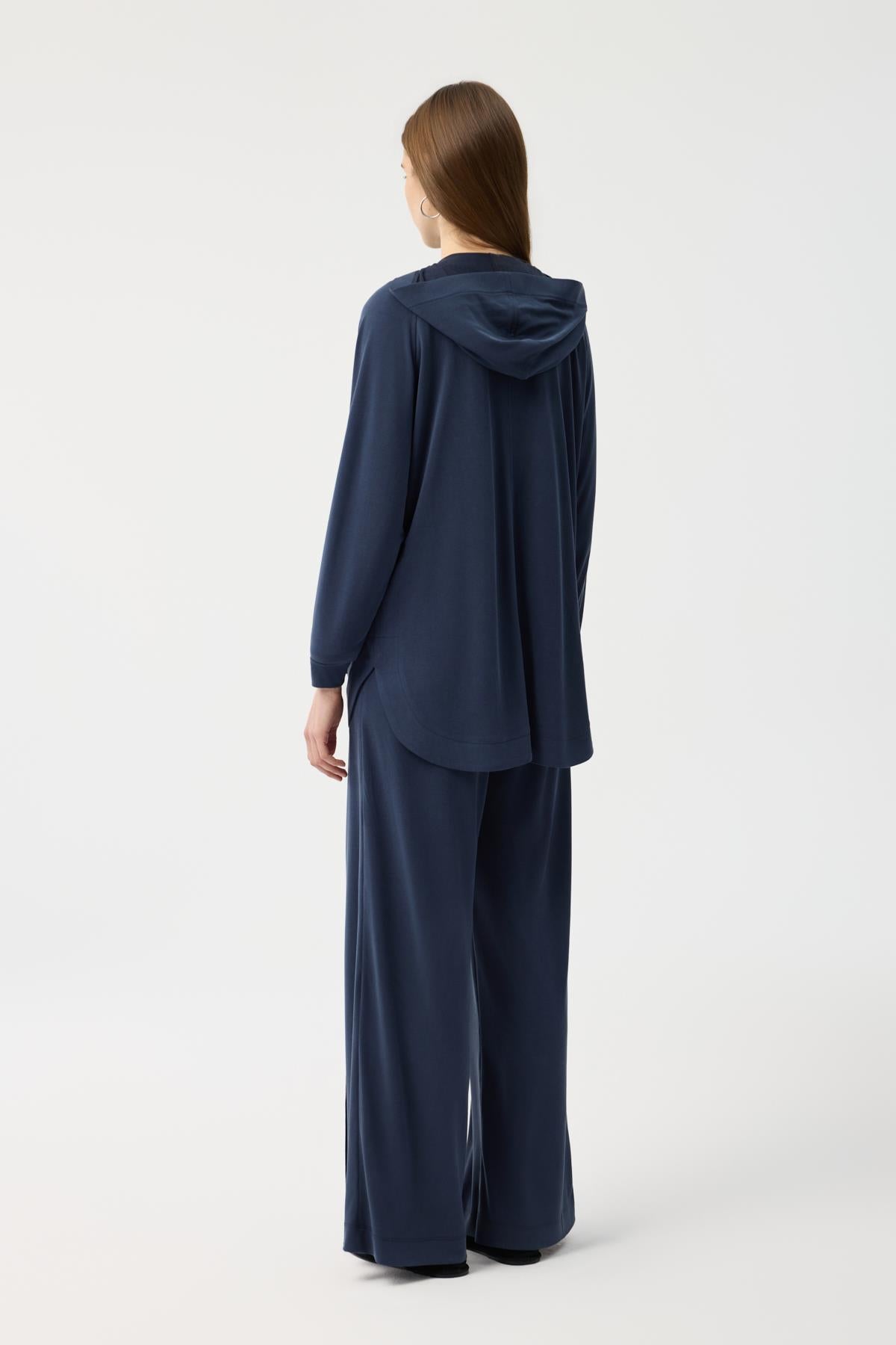 Modal Cupra Fermuarlı Hırka Takım Lacivert