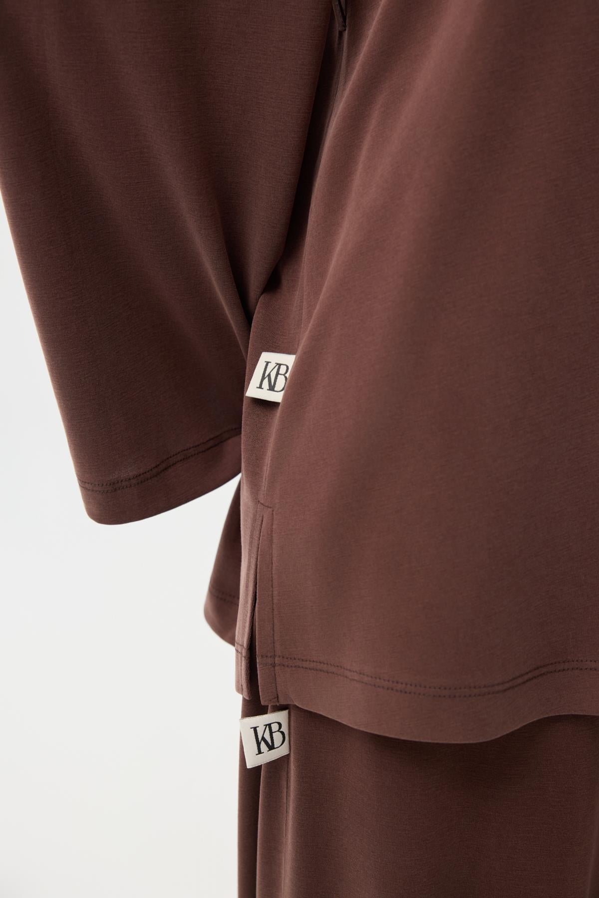 Modal Cupra Jogger Pantolon Takım Kahverengi