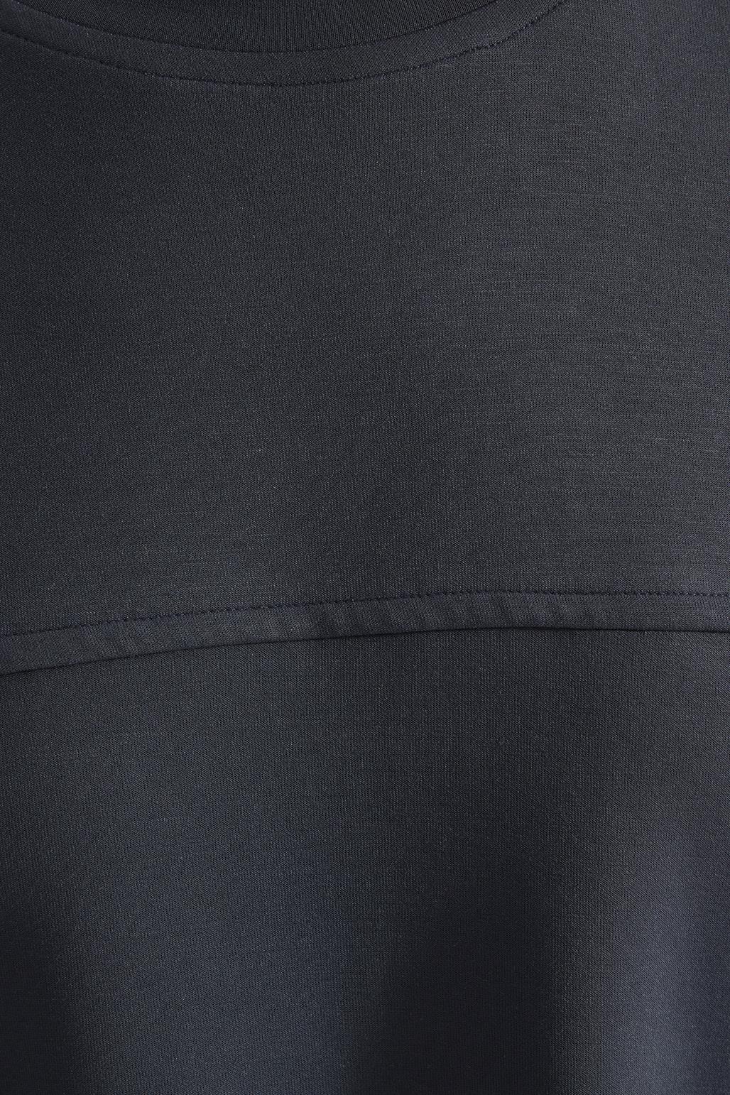 Modal Örme Asimetrik Kesim Sweatshirt Füme