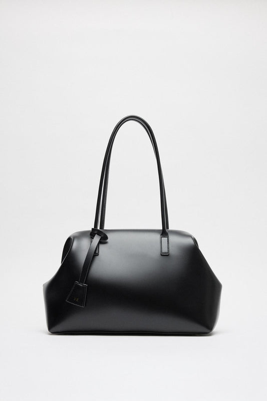 Nova Klipsli Deri Çanta Siyah