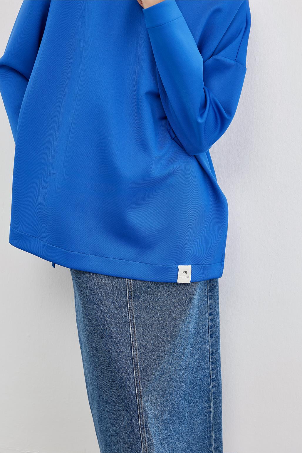 Puf Yırtmaçlı Sweatshırt Saks