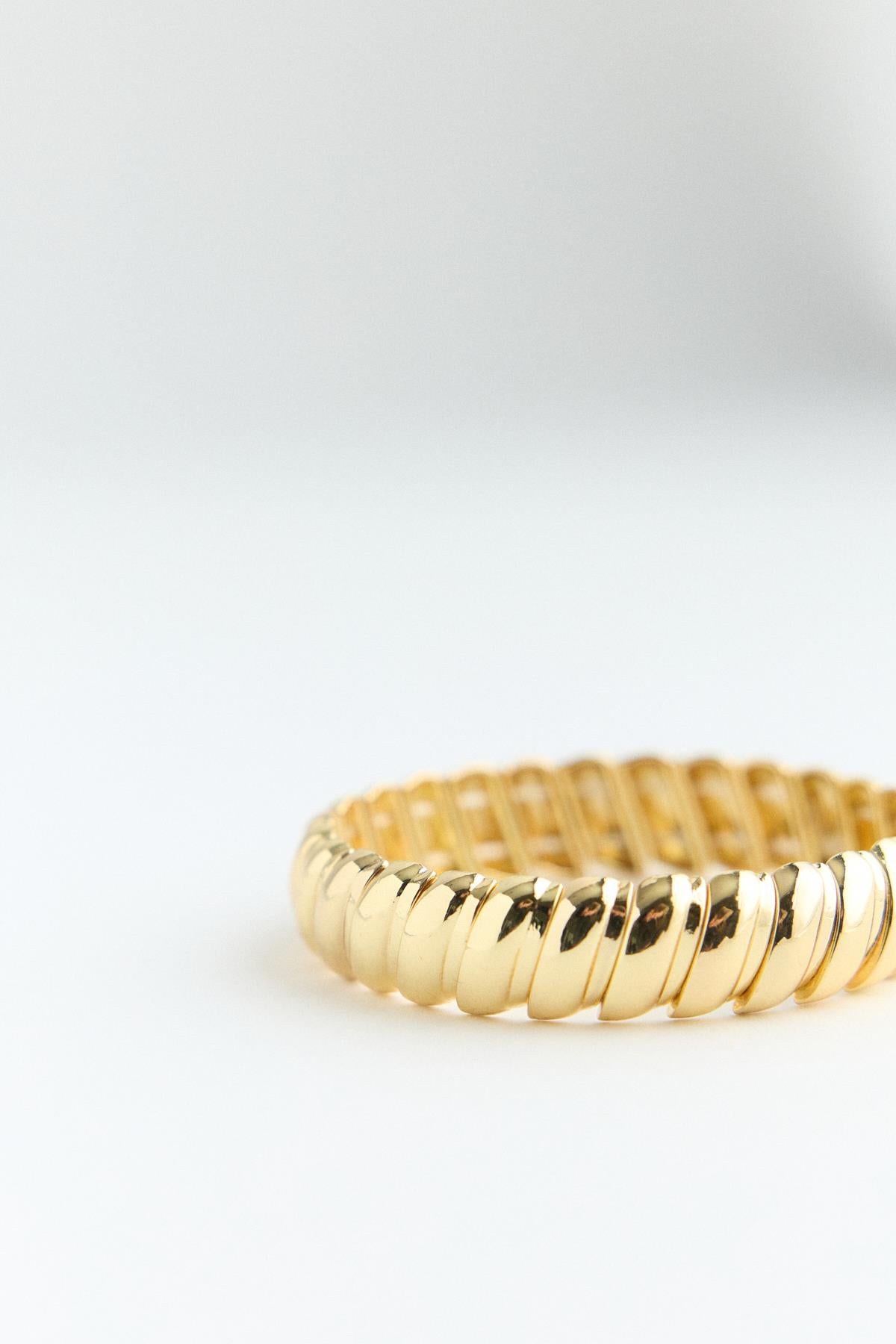 Sarmal Şerit Model Bileklik Gold