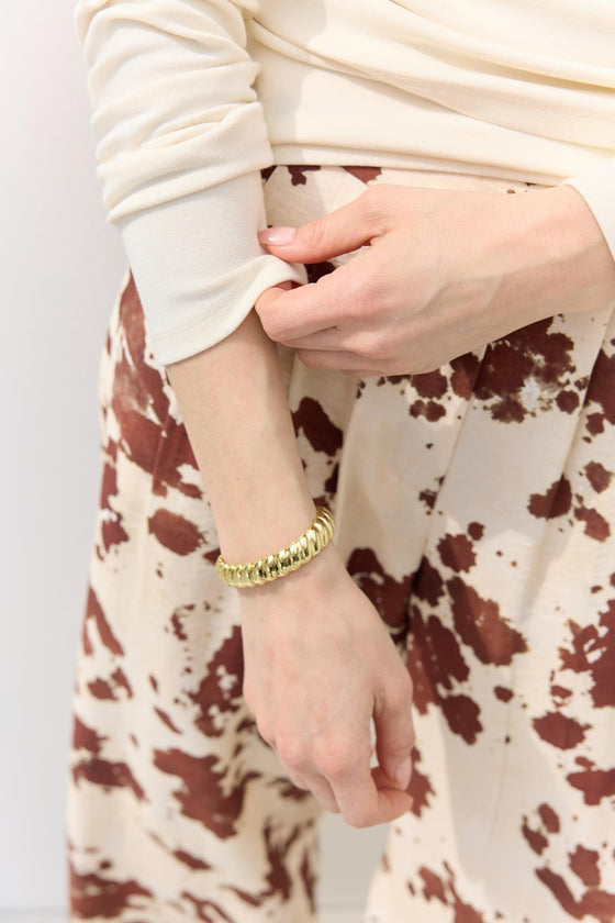 Sarmal Şerit Model Bileklik Gold