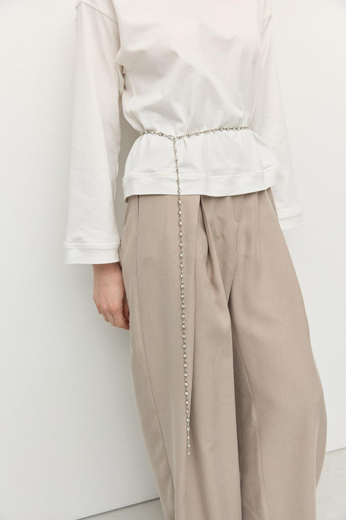 Taşlı Ayarlanabilir Kemer Gümüş